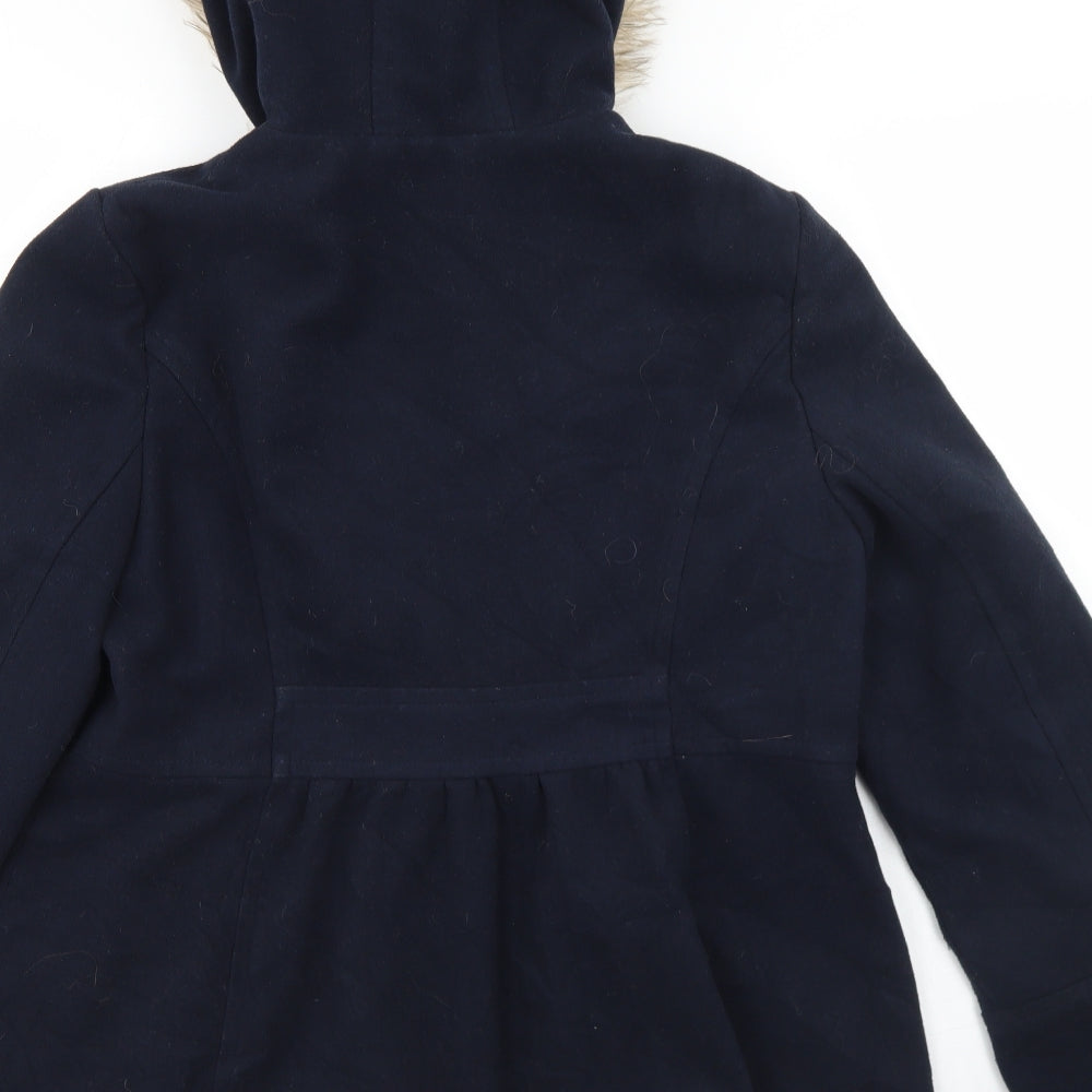 Atmosphere Womens Blue   Overcoat Coat Size 14  Snap