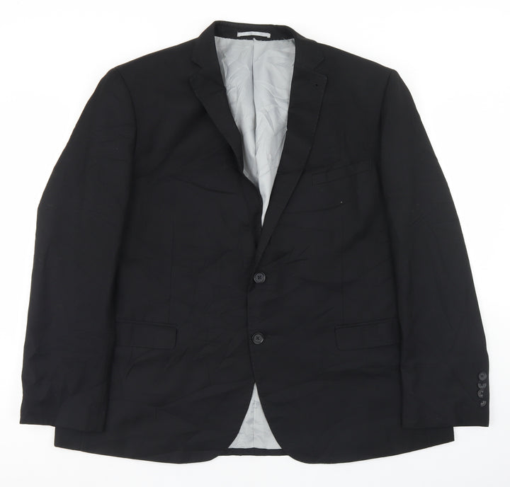 Tailor & Cutter Mens Black  Polyester Jacket Blazer Size 46
