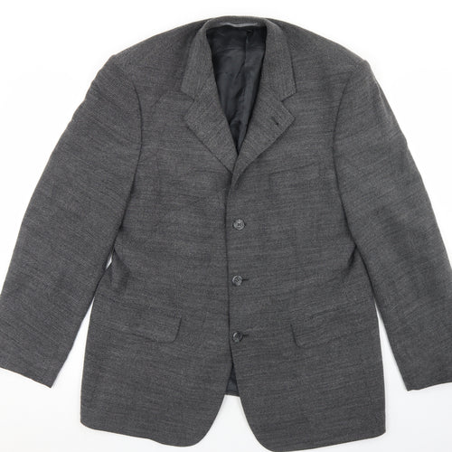 Brook Taverner Mens Grey  Wool Jacket Blazer Size 40