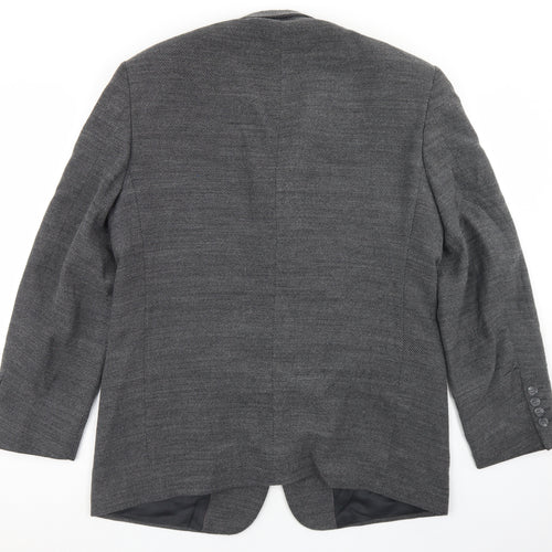Brook Taverner Mens Grey  Wool Jacket Blazer Size 40