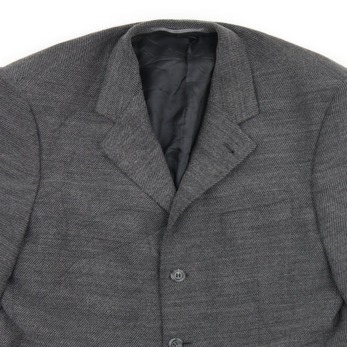 Brook Taverner Mens Grey  Wool Jacket Blazer Size 40
