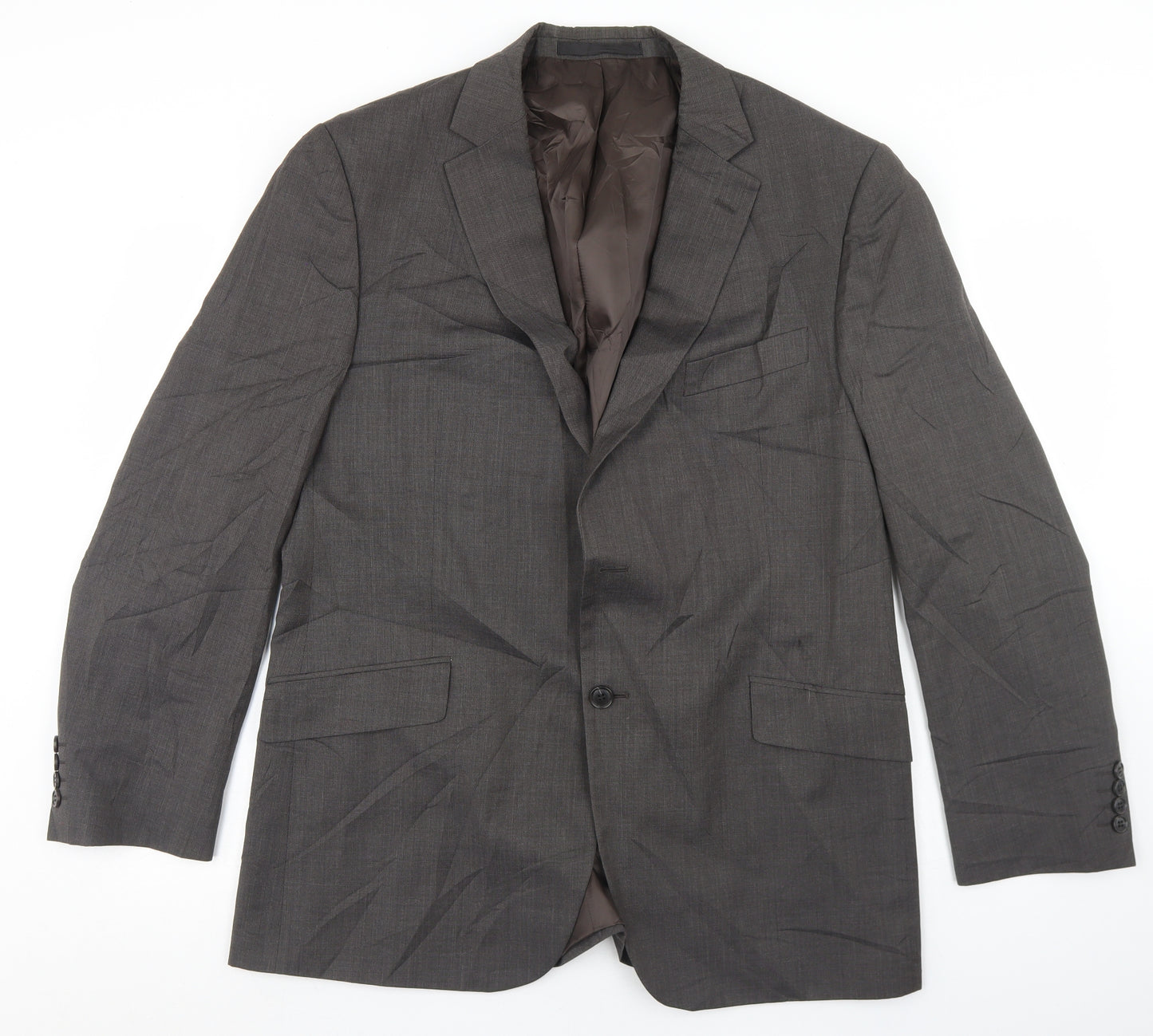 Marks and Spencer Mens Brown  Wool Jacket Blazer Size 44