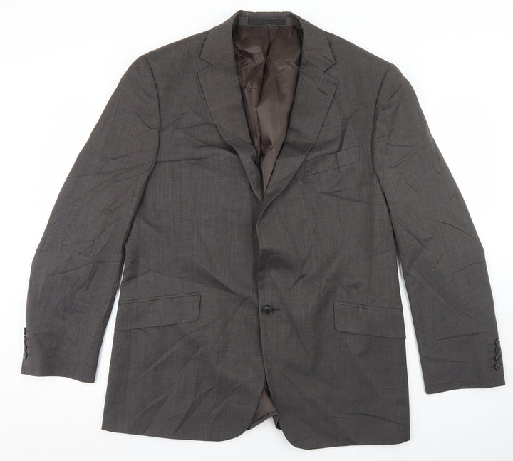 Marks and Spencer Mens Brown  Wool Jacket Blazer Size 44
