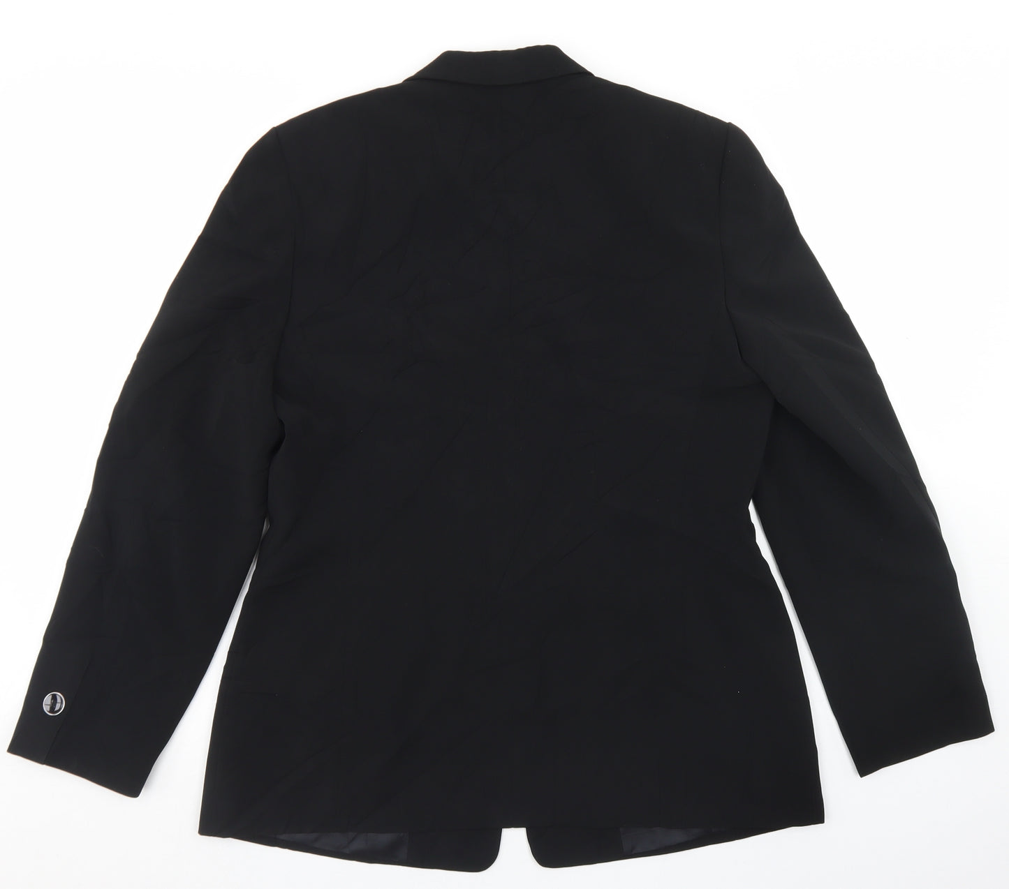 Basler Womens Black  Polyester Jacket Blazer Size 12   - Studded