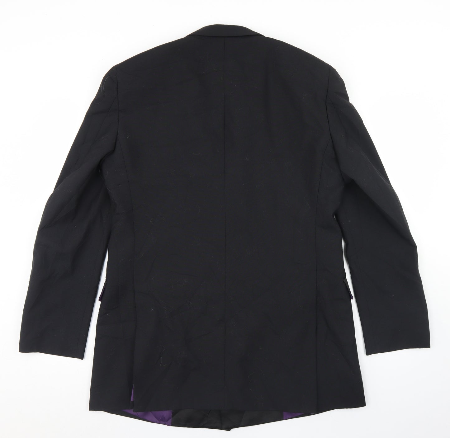 Charlton Gray Mens Black  Polyester Jacket Blazer Size 38