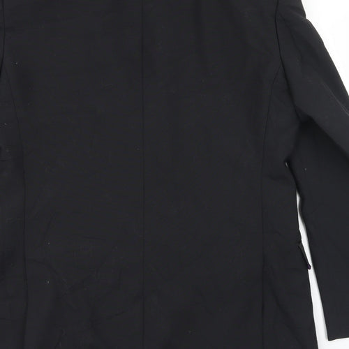 Charlton Gray Mens Black  Polyester Jacket Blazer Size 38