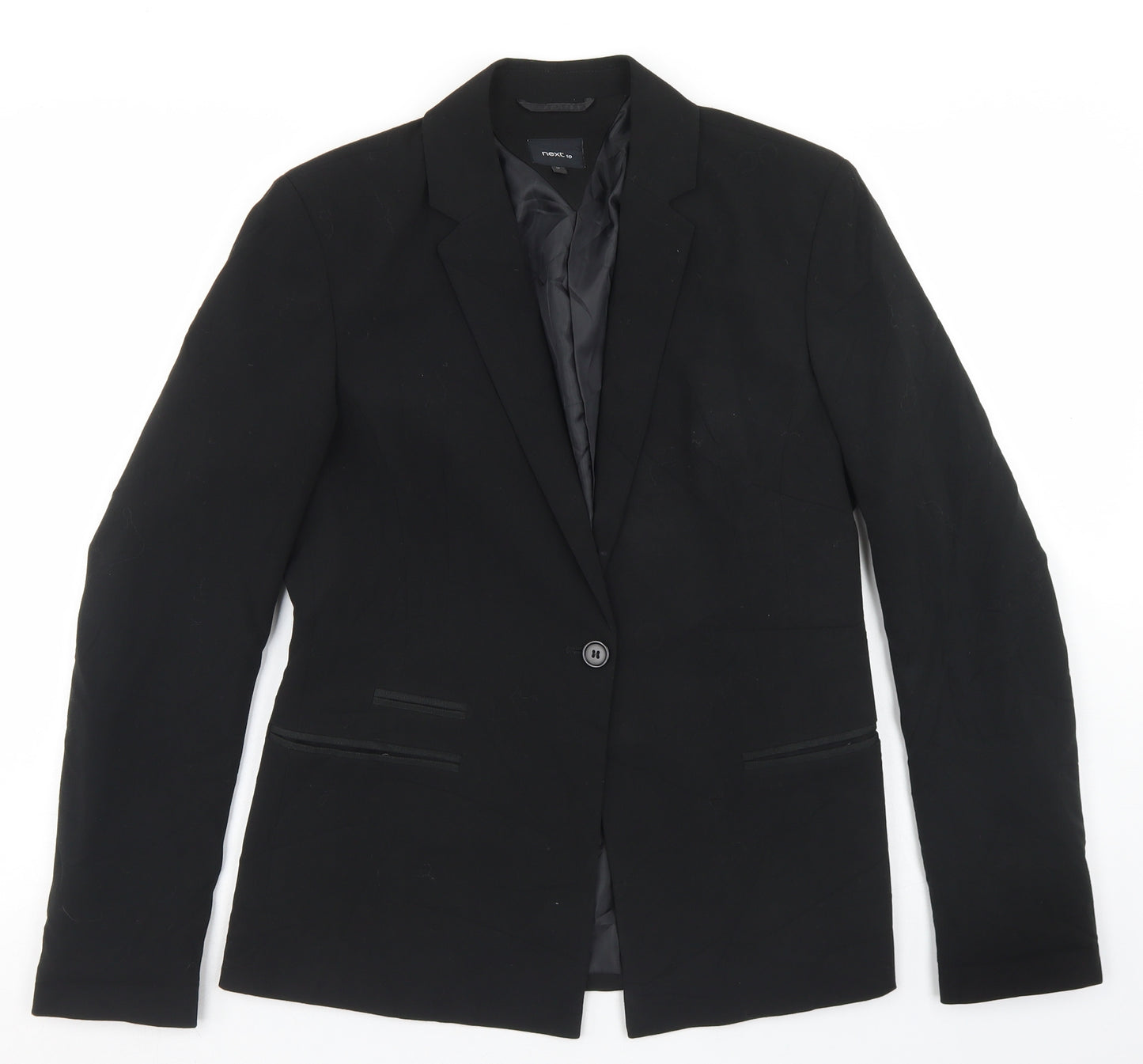 NEXT Womens Black  Polyester Jacket Blazer Size 12