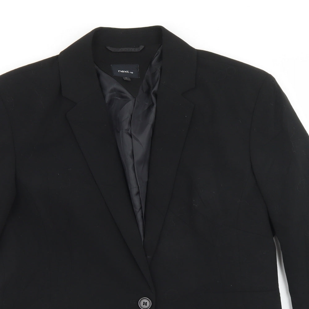 NEXT Womens Black  Polyester Jacket Blazer Size 12