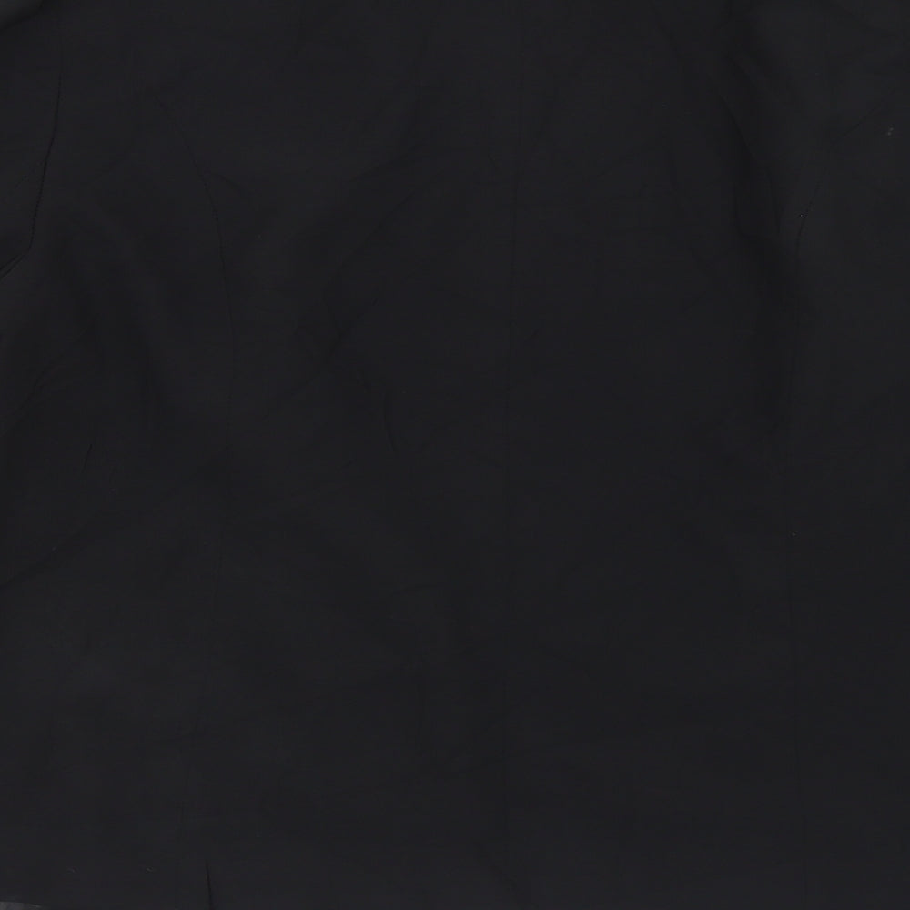 George Womens Black  Polyester Jacket Blazer Size 14