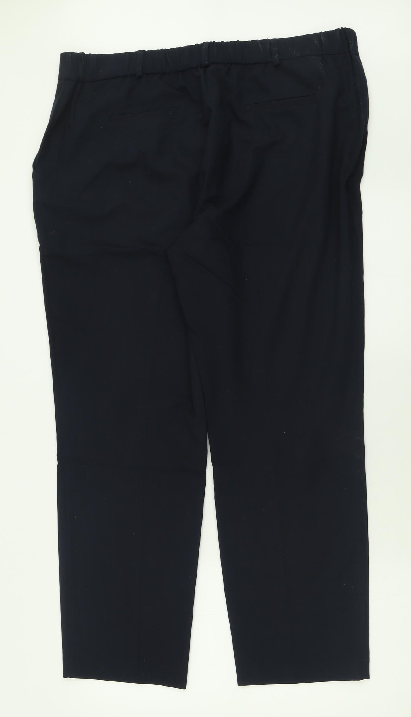 Dunnes Stores Womens Blue  Polyester Trousers  Size 18 L29 in Regular Button