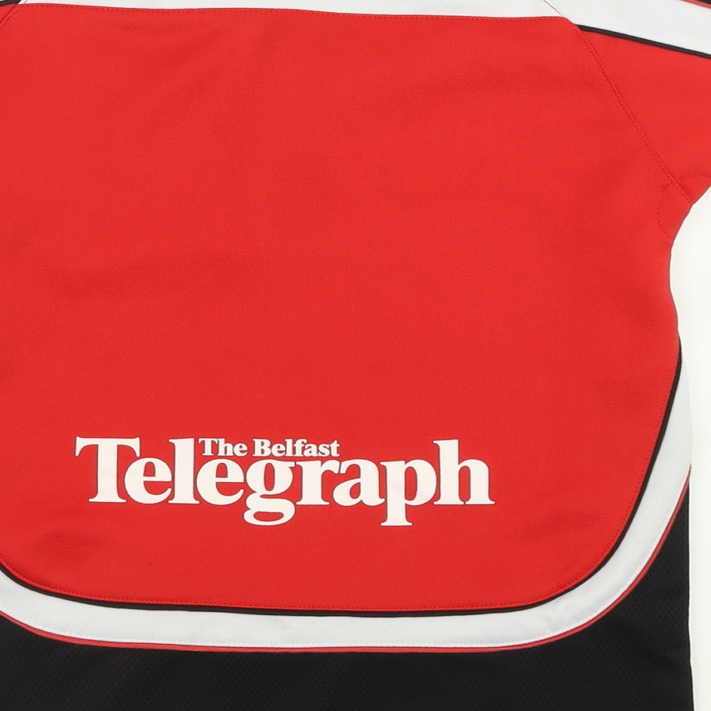 Kukri Boys Red  Polyester Pullover T-Shirt Size 11-12 Years V-Neck Pullover - Rugby Ireland