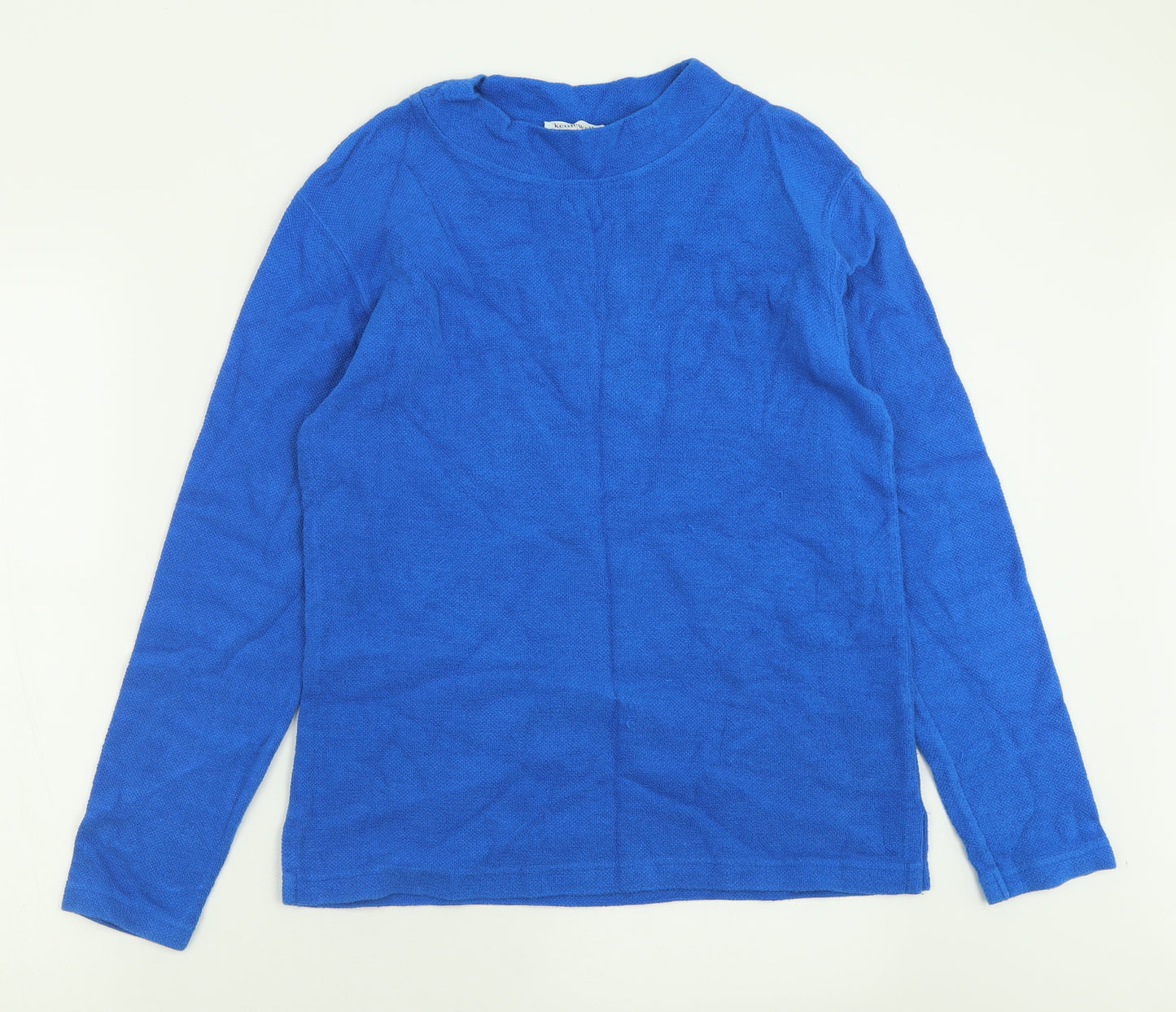 kettlewell Womens Blue Crew Neck  Cotton Pullover Jumper Size S