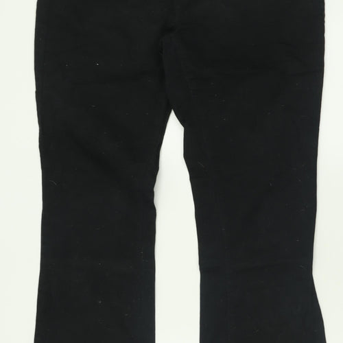 NEXT Womens Black  Cotton Bootcut Jeans Size 16 L30 in Regular Button
