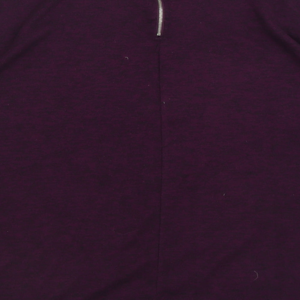 Primark Womens Purple Crew Neck  Polyester Pullover Jumper Size M