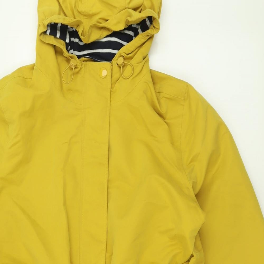 Joules Womens Yellow   Rain Coat Coat Size 18  Zip