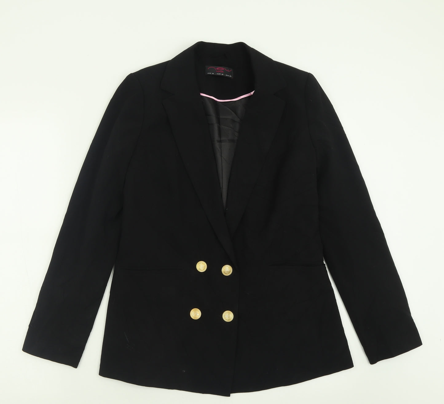 New Look Womens Black   Jacket Blazer Size 8  Button