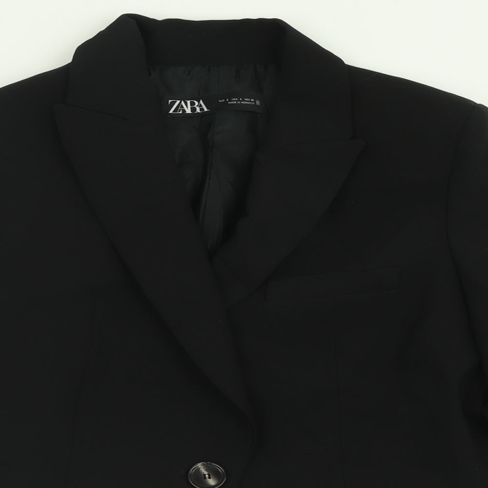 Zara Womens Black   Jacket Blazer Size S  Button