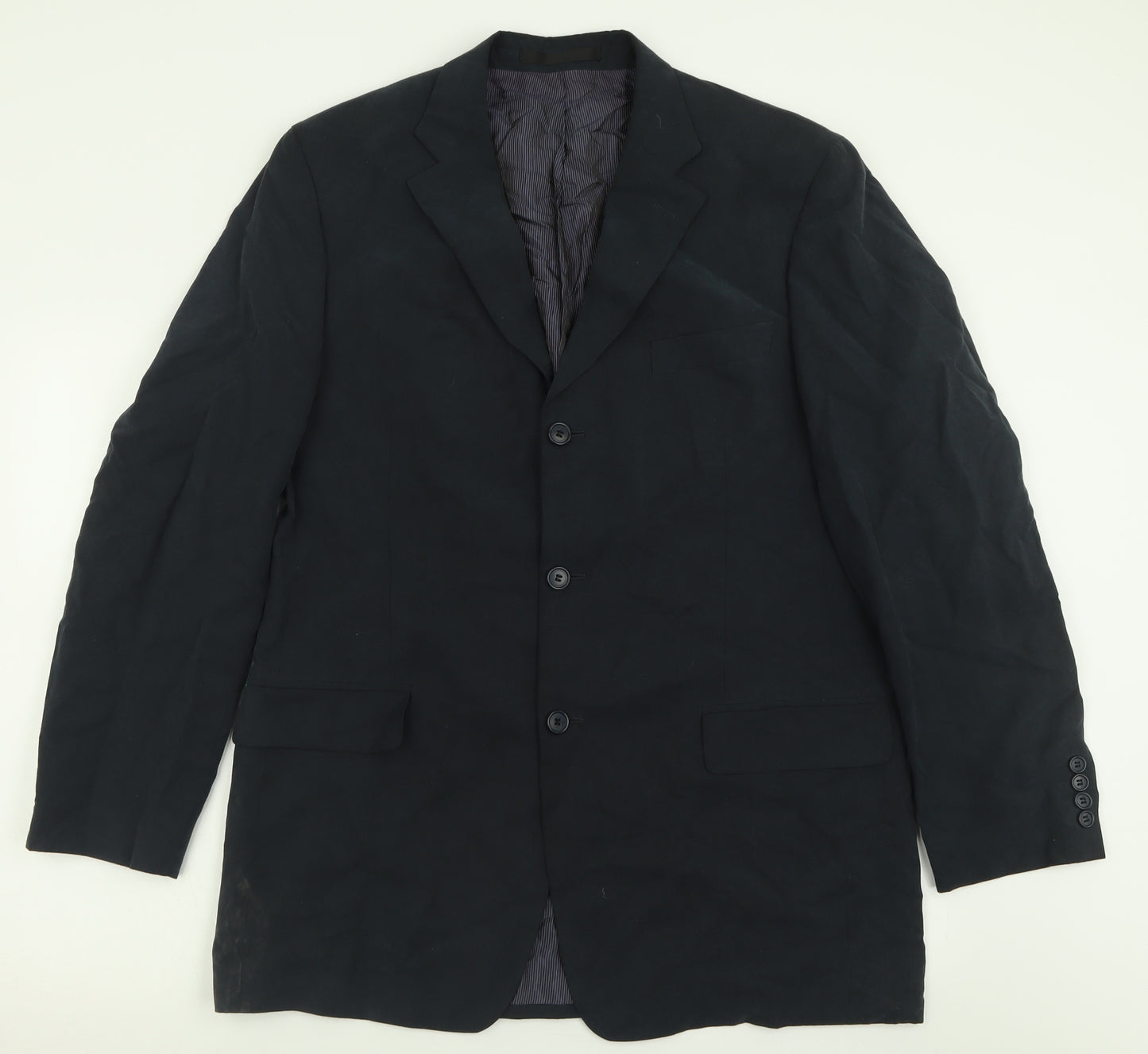 Marks and Spencer Mens Blue  Lyocell Jacket Suit Jacket Size 42