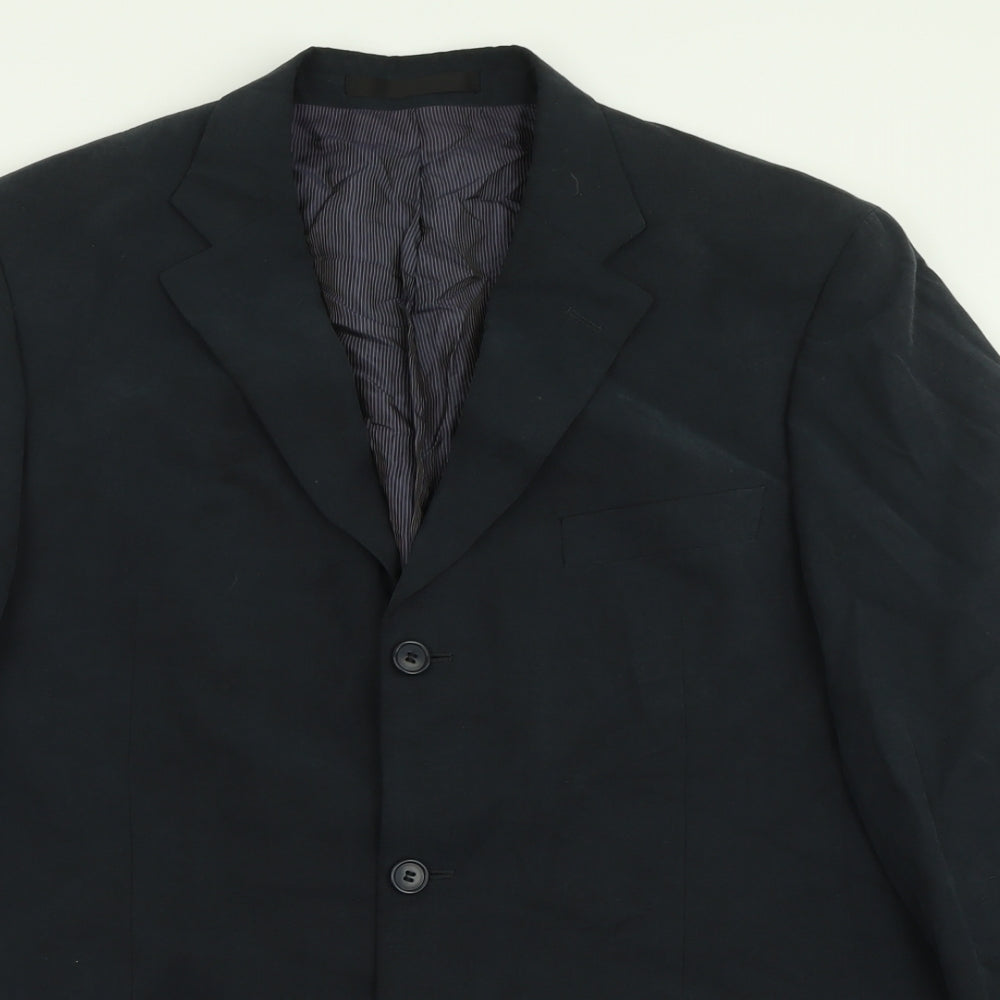 Marks and Spencer Mens Blue  Lyocell Jacket Suit Jacket Size 42