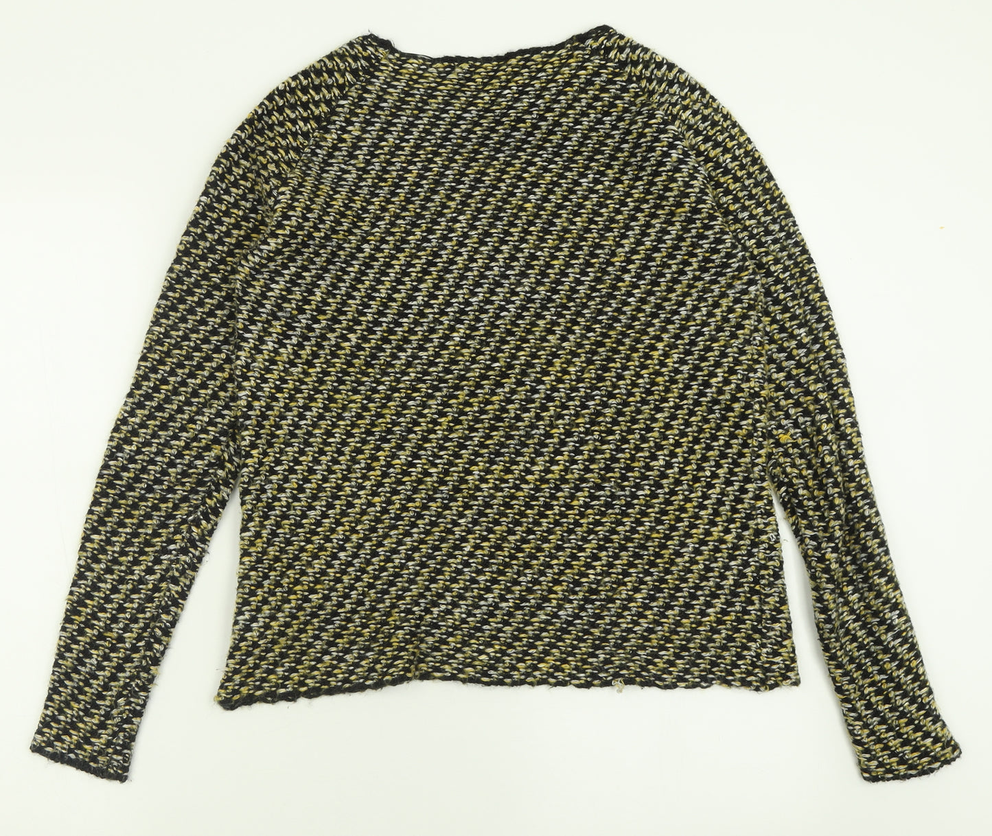 Zara Womens Yellow Crew Neck  Acrylic Pullover Jumper Size M