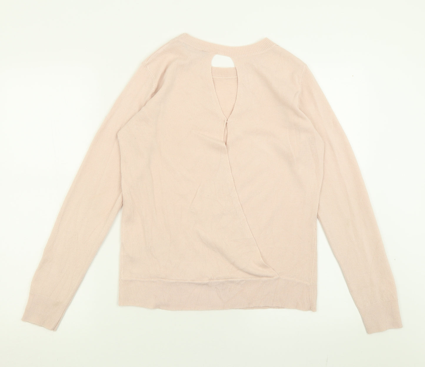 Dorothy Perkins Womens Pink Crew Neck  Acrylic Pullover Jumper Size 10