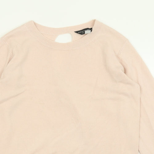 Dorothy Perkins Womens Pink Crew Neck  Acrylic Pullover Jumper Size 10