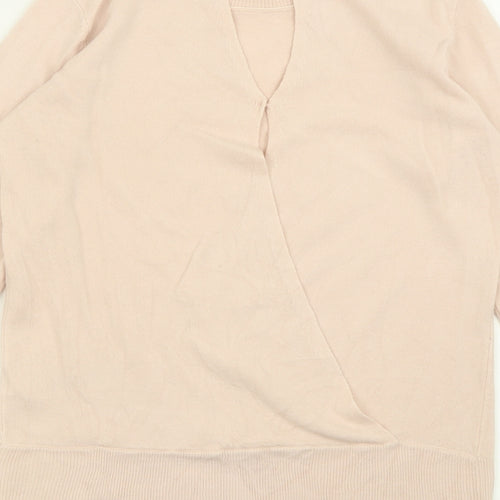 Dorothy Perkins Womens Pink Crew Neck  Acrylic Pullover Jumper Size 10