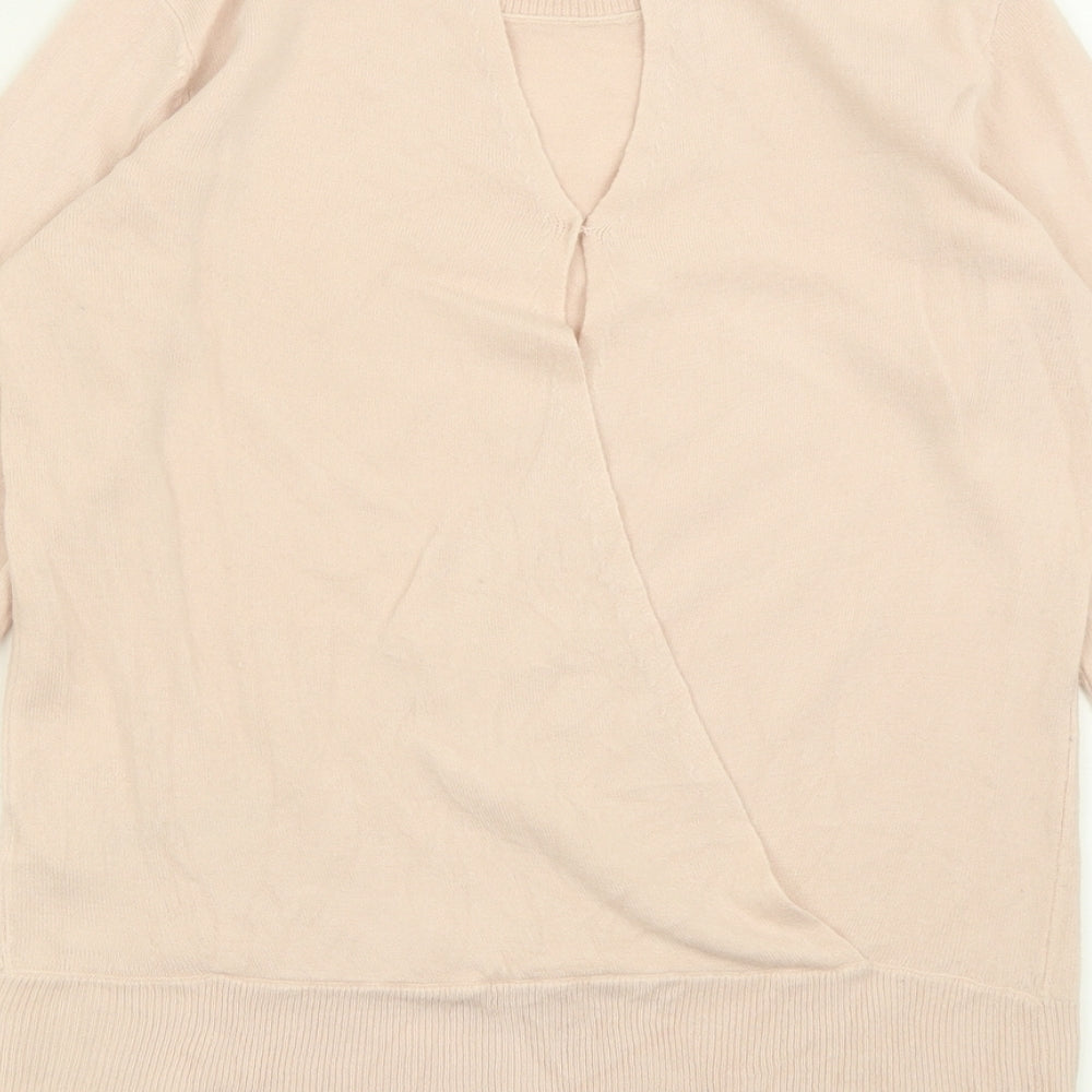 Dorothy Perkins Womens Pink Crew Neck  Acrylic Pullover Jumper Size 10