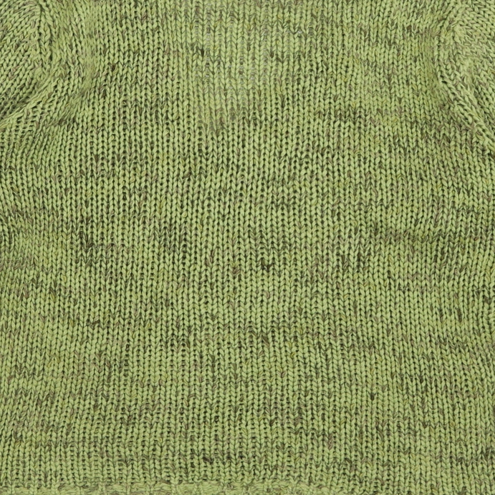 Nina Murati Womens Green V-Neck  Acrylic Cardigan Jumper Size XL