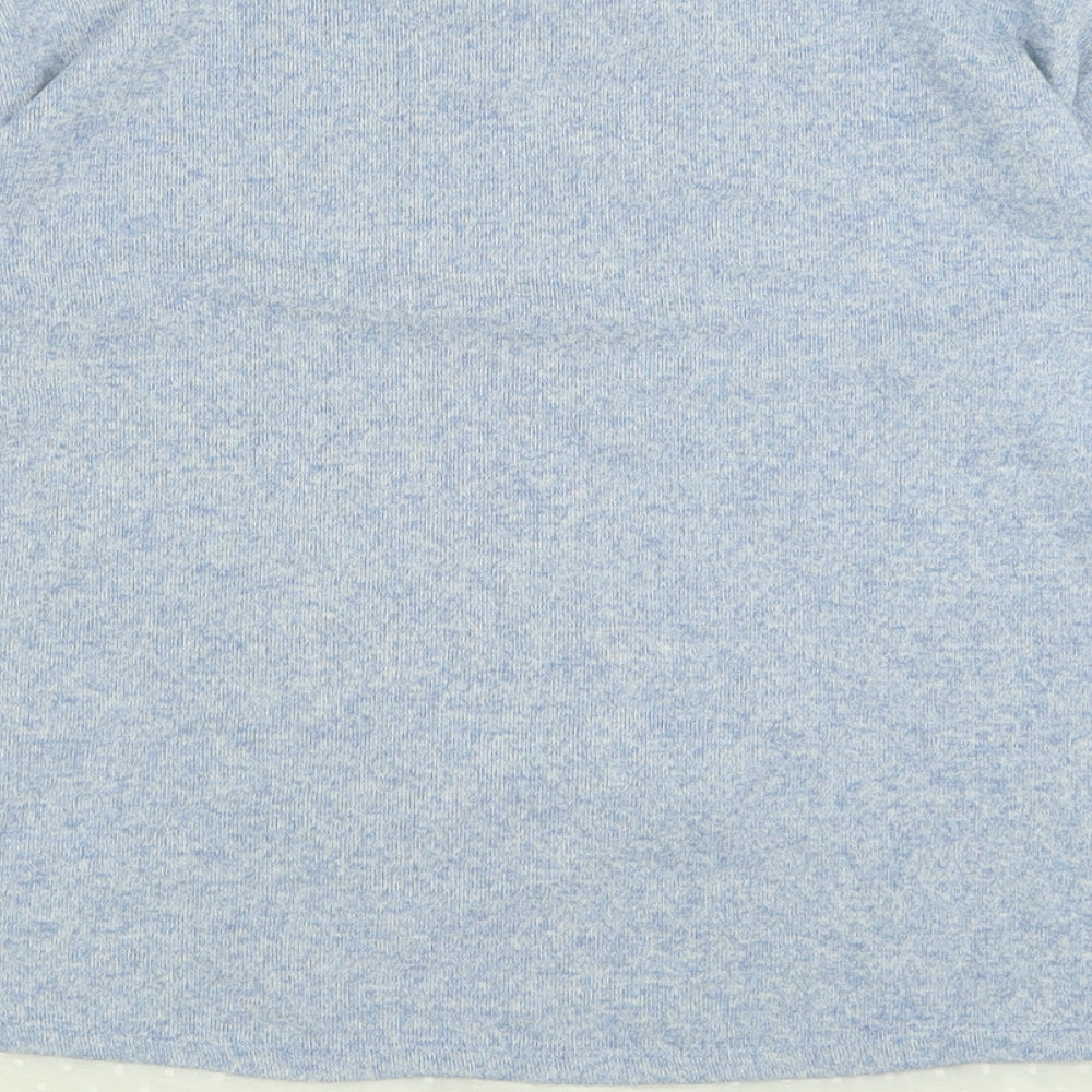 M&Co Womens Blue Crew Neck  Polyester Pullover Jumper Size 12