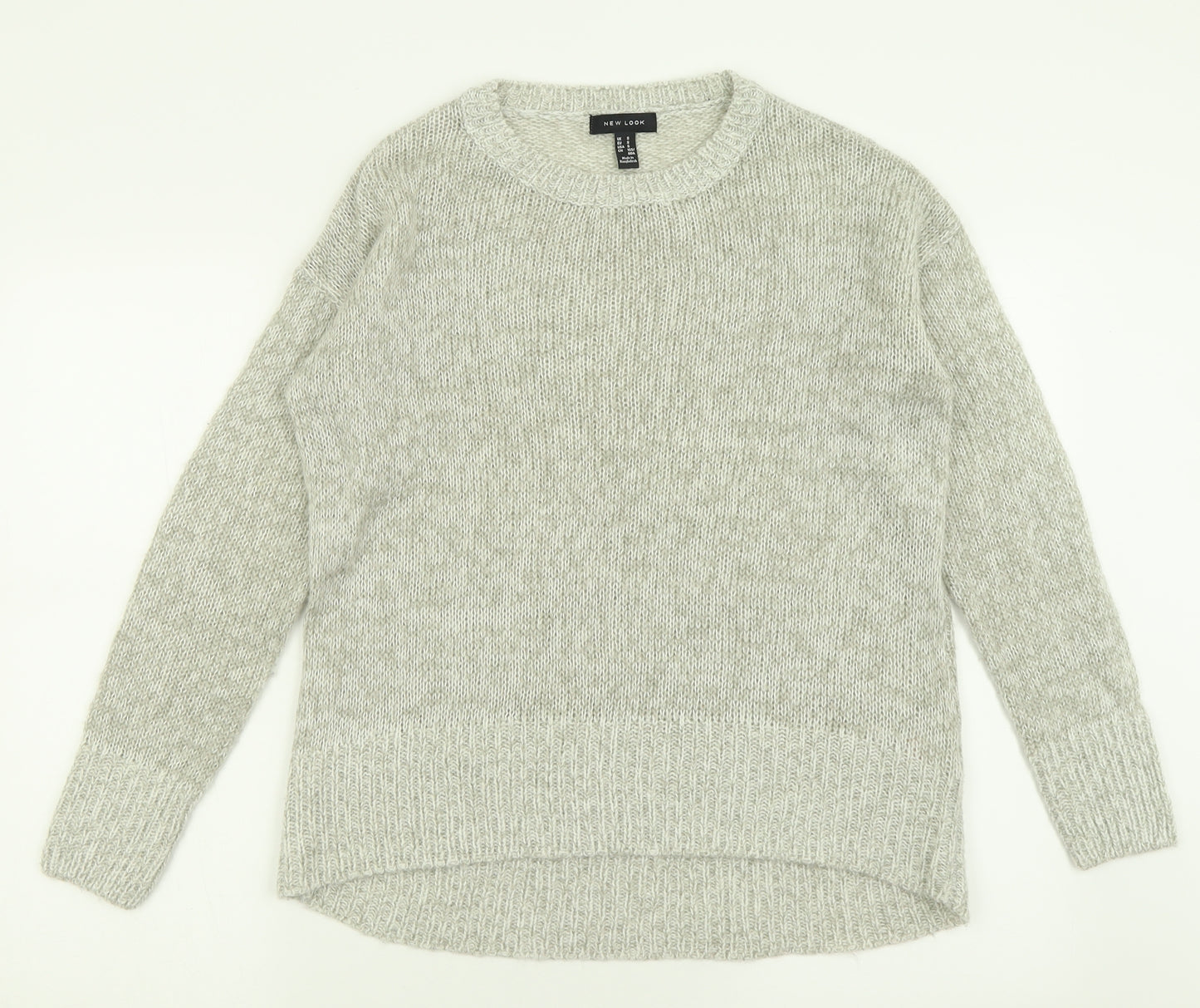 New Look Womens Beige Crew Neck  Acrylic Pullover Jumper Size S
