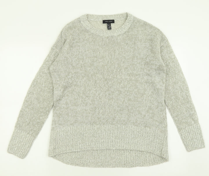 New Look Womens Beige Crew Neck  Acrylic Pullover Jumper Size S