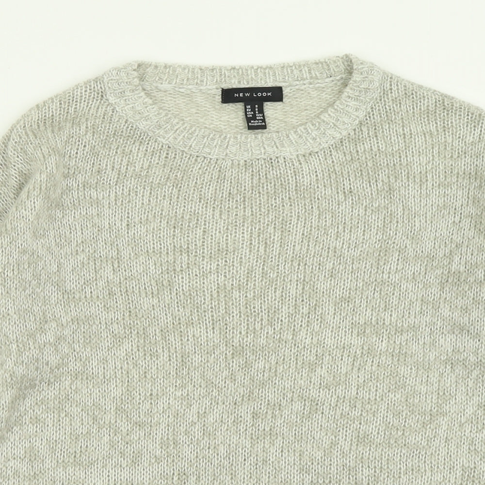 New Look Womens Beige Crew Neck  Acrylic Pullover Jumper Size S