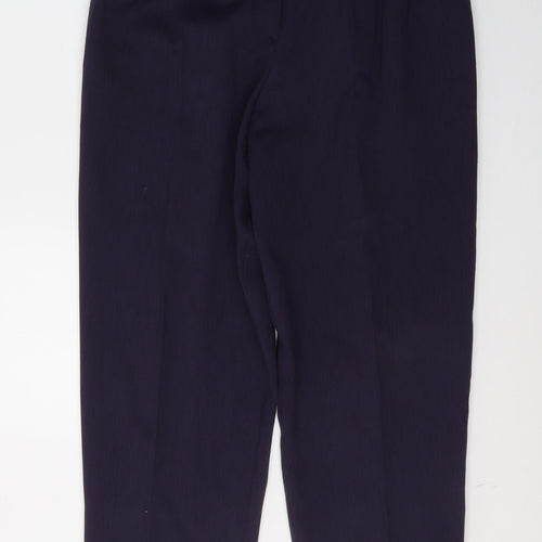 Made in the UK Womens Purple  Polyester Trousers  Size 16 L28 in Regular