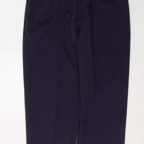 Made in the UK Womens Purple  Polyester Trousers  Size 16 L28 in Regular
