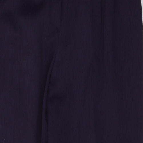 Made in the UK Womens Purple  Polyester Trousers  Size 16 L28 in Regular