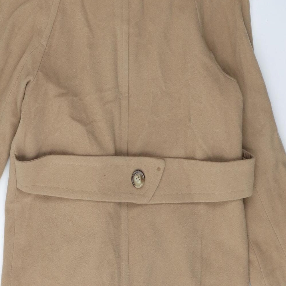 BHS Womens Beige   Pea Coat Coat Size 8  Button