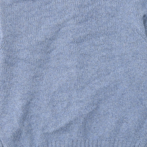 Country Collection Womens Blue Round Neck  Acrylic Cardigan Jumper Size M