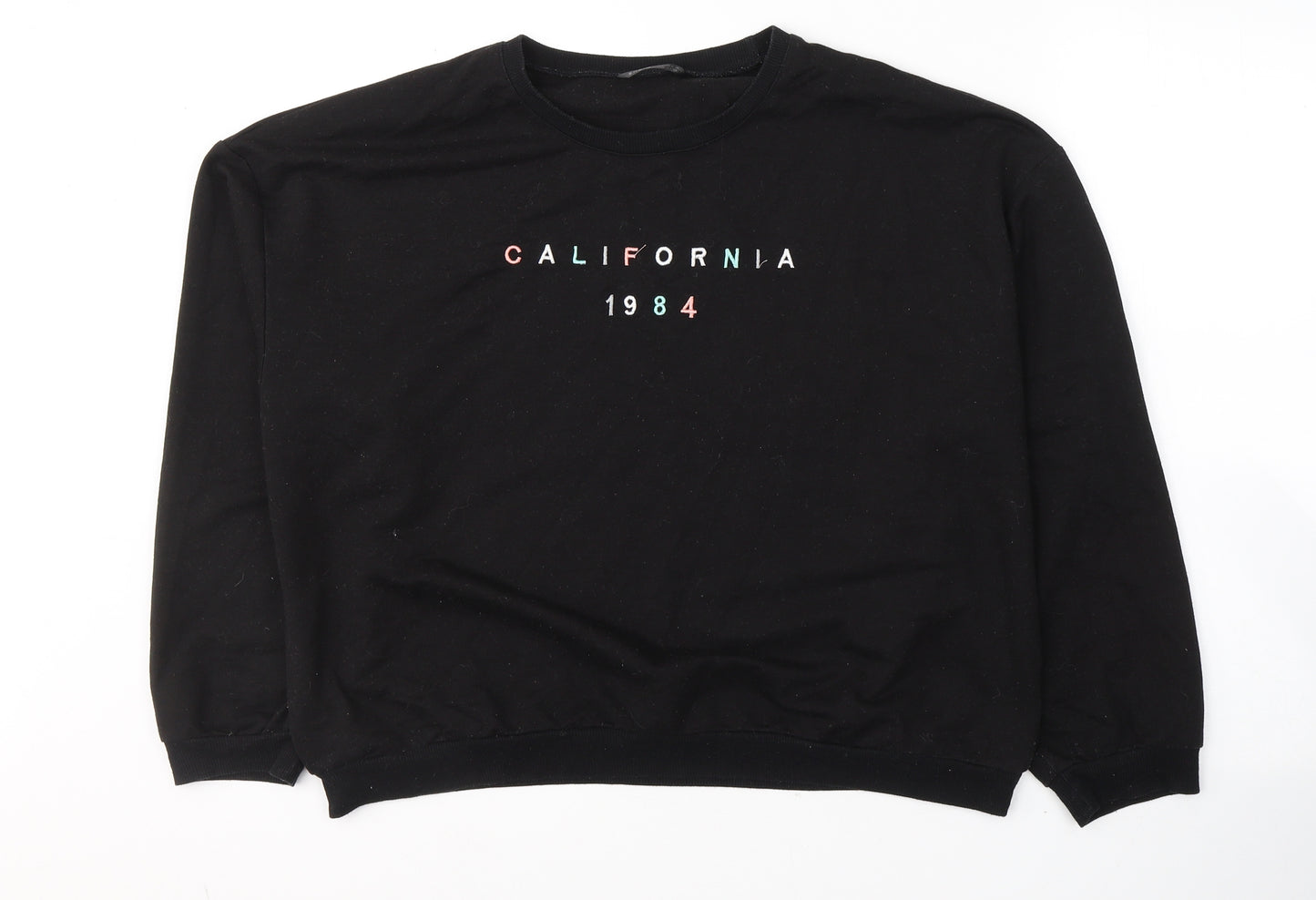 SheIn Womens Black  Cotton Pullover Sweatshirt Size XL  Pullover - California