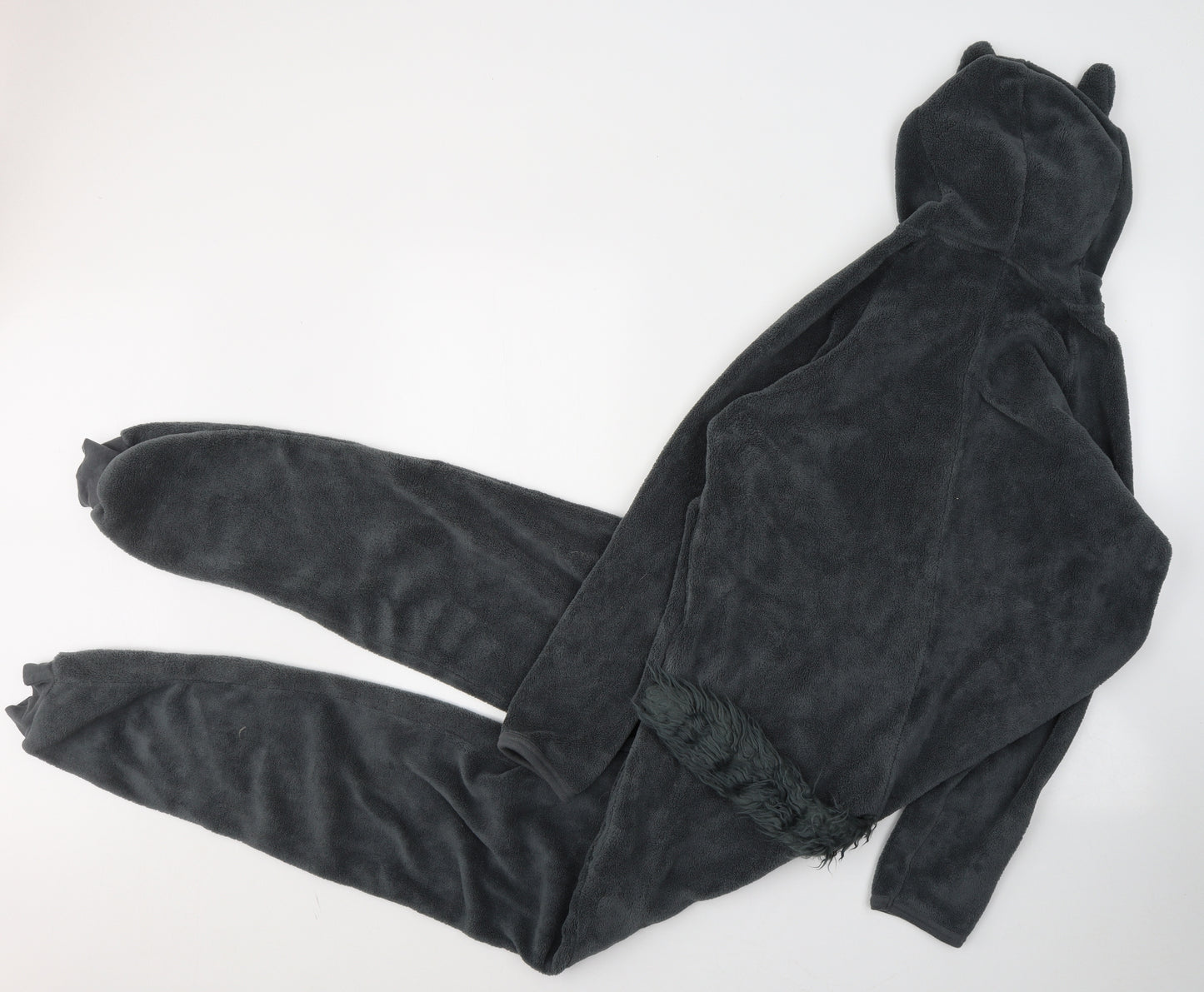 Cedar Wood State Mens Grey Solid Polyester  One Piece Size M  Zip - Racoon One piece