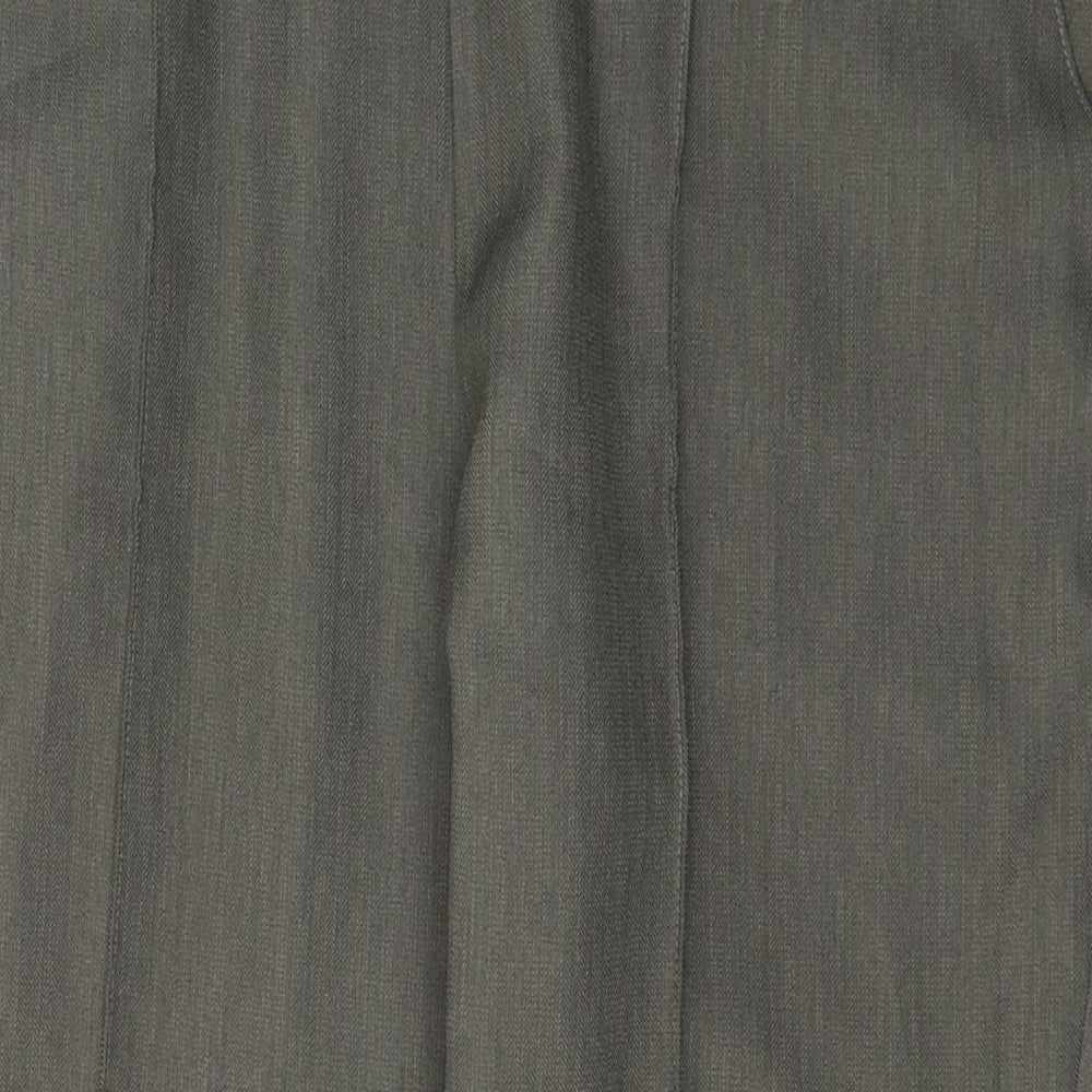 Marks and Spencer Womens Green  Polyester Trousers  Size 18 L29 in Regular