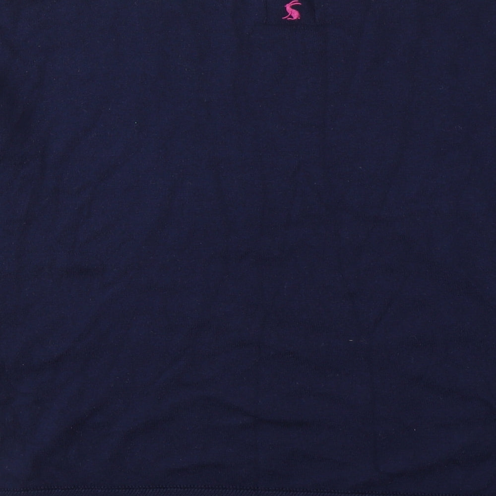 Jules Womens Blue Round Neck  Cotton Pullover Jumper Size 16
