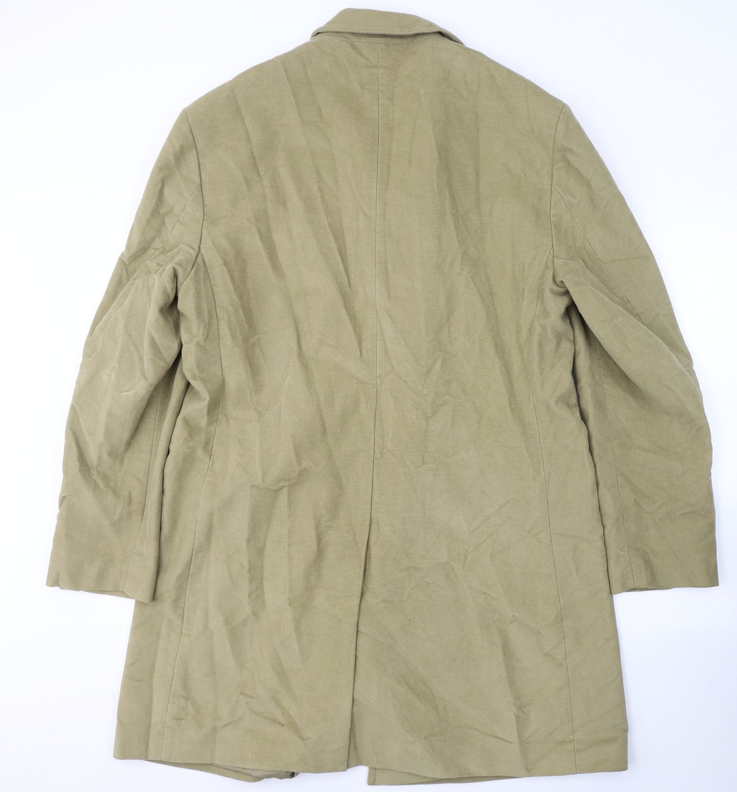 Thomas Nash Mens Beige   Pea Coat Coat Size XL  Button