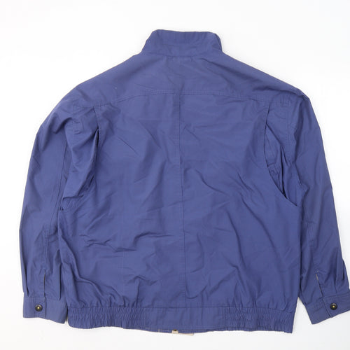 George Arthur Dunn Mens Blue   Jacket Coat Size L  Zip