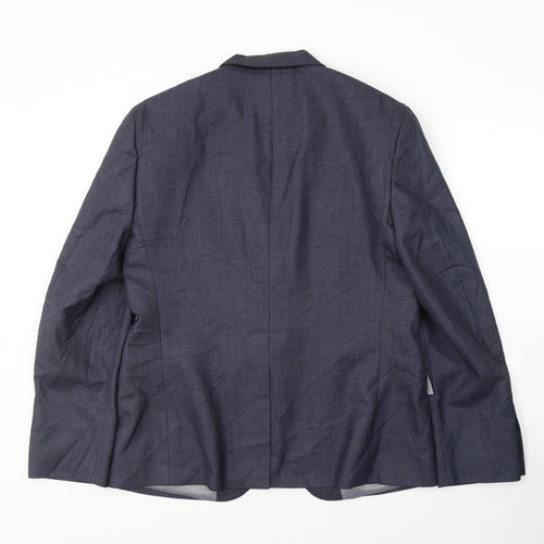 BHS Mens Blue  Polyester Jacket Suit Size S