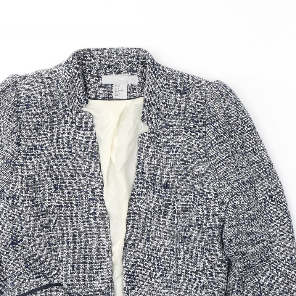 H&M Womens Blue   Jacket Blazer Size 4