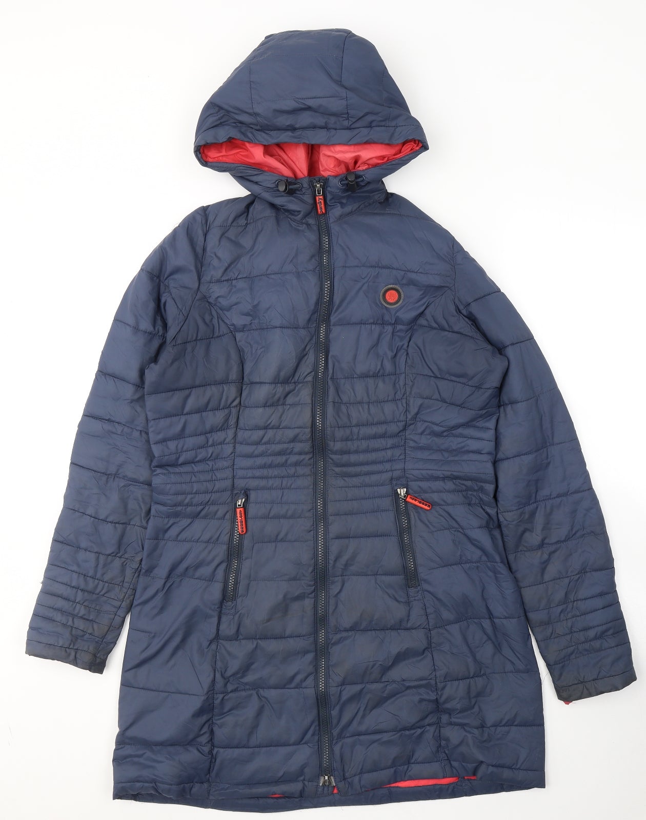 Superdry Womens Blue   Puffer Jacket Coat Size M  Zip
