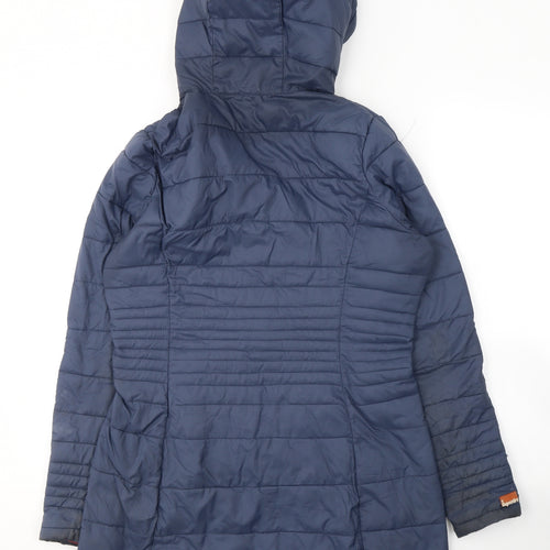 Superdry Womens Blue   Puffer Jacket Coat Size M  Zip