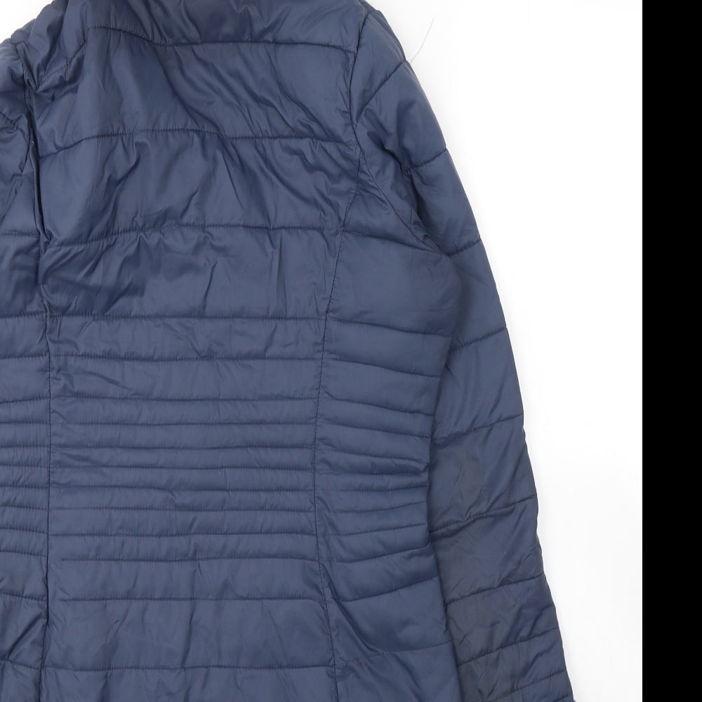 Superdry Womens Blue   Puffer Jacket Coat Size M  Zip