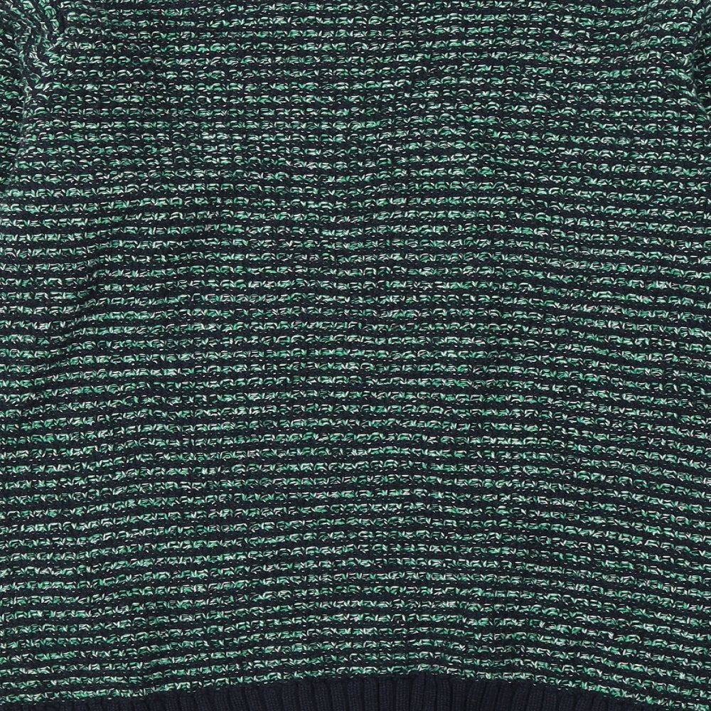 EWM Womens Green Round Neck  Cotton Pullover Jumper Size 10
